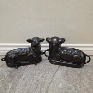 GRISWOLD 865 & 866 CAST IRON LAMB MOLD vintage